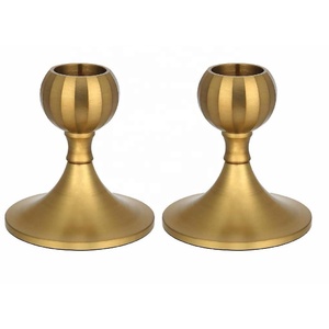 เชิงเทียนทองเหลืองแข็งสูงเชิงเทียนทองเหลืองทันสมัยสำหรับตกแต่งบ้าน - Product Image 5