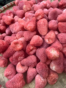 Fresas enteras liofilizadas, fruta seca dulce en paquete a granel para refrigerios, yogur, cereales, ingredientes para postres, fruta comestible - Product Image 1