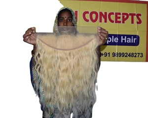 Extensions de cheveux humains de temple indien vierge noire naturelle crue paquets bouclés alignés par vague lâche non traitée - Product Image 6