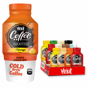 Bebida de Café Frío, Arábica y Robusta, Lata de Aluminio de 280 ml, Sin GMO, Sin Lácteos, Puro Natural, 6 Brix, VINUT, para Mayoristas e Importadores - Product Image 1