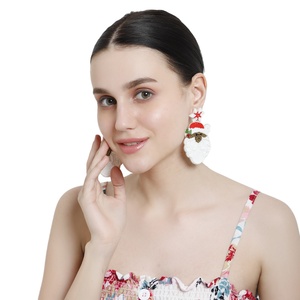 Diseñador de moda al por mayor hecho a mano de ganchillo Seed Bead moda Multi Color Pendientes Joyería artificial para mujeres pendientes - Product Image 4