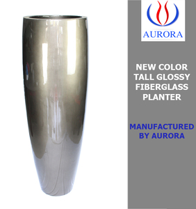 Jardinière moderne minimaliste écologique en fibre de verre pour l'intérieur et l'extérieur avec trou de drainage pour usage domestique - Product Image 5