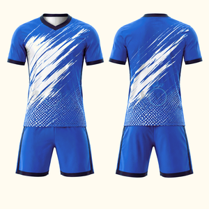 Ensemble de maillot de football vert pour homme, col en V, manches courtes, impression dégradée sublimée, respirant, vêtements pour toutes les saisons - Product Image 6