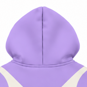 Lavender Purple Contrast Panel <b>Zip</b> Up <b>Hoodie</b> Men Streetwear Full Zipper Long Sleeve Casual Fleece Hooded Jacket With <b>Pockets</b> - Product Image 4