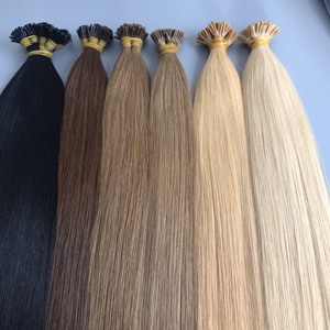 Best Selling 100% Human Cuticle Aligned Virgin <b>Hair</b> Extensions High Quality I Tip in Various Colors Machine Double Weft - Product Image 4
