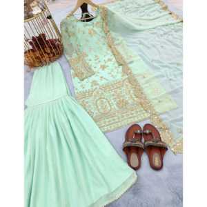 Conjunto de Top y Dupatta para Mujer de Diseñador, Elegante Atuendo para Fiesta, Estilo Palazzo - Product Image 2