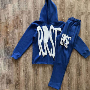 Nouvel Arrivage Ensemble de Survêtement Deux Pièces à Impression en Relief pour l'Hiver, Pantalon et Sweat à Capuche pour Hommes et Femmes - Product Image 1