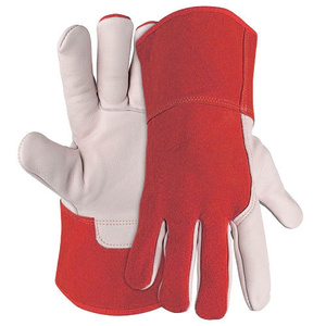 Gants de soudage TIG haute performance en cuir pleine fleur et croûte de cuir, ignifuges, robustes, pour la construction - Product Image 2