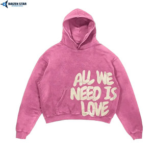 Sweat à capuche vierge premium épais en molleton de coton, personnalisable avec logo, vente en gros - Product Image 3