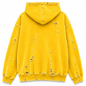 Sudadera con Capucha Premium Desgastada Oversize de Algodón Grueso con Forro Polar Estilo Urbano OEM ODM - Product Image 2