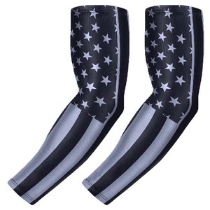 Manchons de compression sportifs unisexes personnalisés, résistants à l'eau, respirants, écologiques, sans coutures, en Spandex/Polyester, couleur unie - Product Image 1