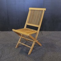 Chaise pliante en teck, design moderne, légère, utilisation intérieure/extérieure, finition bien poncée, mobilier de jardin, salle à manger, hôtel, villa