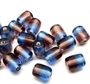 Cuentas de vidrio artesanales facetadas de 8 mm en forma de lágrima, cubo y con patrón de puntos, cuentas espaciadoras sueltas para la fabricación de joyería DIY en caja - Product Image 4