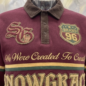 Snowgrace Full Sleeve Striped Baseball Jersey Embroidered Logo Turn-down Collar Regular Fit Men's Apparel - Product Image 5