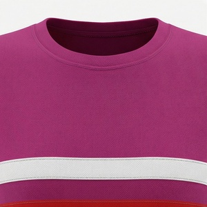 Women's 2 Piece Sporty <b>Knitted</b> <b>Set</b> Three Quarter Sleeve Top With Side Stripe Shorts Purple Color Blocked Spring Summer Wear - Product Image 4