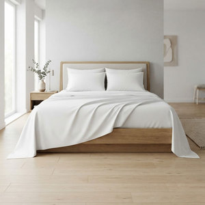 Premium Plain <b>White</b> Eco-Friendly Durable Comforter Set with Lightweight Polyester/Cotton Fabric for Modern Bedroom Decor - Product Image 5