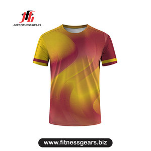 Camiseta de Manga Corta para Hombre, Cuello Redondo, Bloques de Color, Secado Rápido, Deportiva, Tejido de Poliéster, Corte Ajustado - Product Image 2