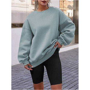 เสื้อสเวตเชิ้ตผู้หญิง Wearpex แบบมีฮู้ด ผ้าฟลีซ คอกลม ทรงโอเวอร์ไซส์ สวมใส่สบายๆ แฟชั่นฤดูใบไม้ร่วง สไตล์สตรีทแวร์ ผ้าฝ้าย 100% น้ำหนัก 400 กรัม - Product Image 3