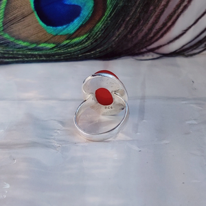 Anillo midi de cornalina, plata 925, hecho a mano, anillo llamativo para mujer, regalo de cumpleaños o aniversario hecho a mano para ella - Product Image 3
