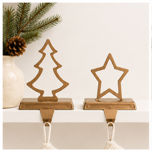 Heavy Duty Weighted Christmas <b>Stocking</b> Hooks Decorative Gold Metal Mantel Hangers For Holiday Socks Reusable Festive Home Decor - Product Image 6