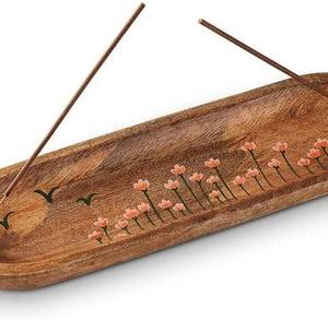 Soporte de incienso de madera esmaltada de alta demanda para el hogar, uso festivo en templos, aromaterapia, bandeja moderna para incienso de meditación - Product Image 6