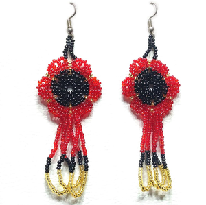 Pendientes Colgantes con Diseño Floral Completo y Bordado de Cuentas para Fiestas y Uso Diario, Diseño Personalizado y Elegante con Cuentas por MD HANDICRAFTS - Product Image 1