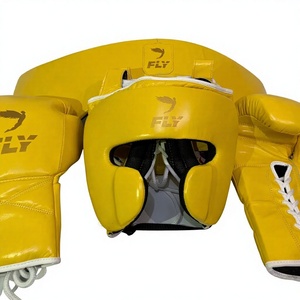 Set de Boxeo Amarillo Dorado de Alta Calidad, Más Vendido, con Cordones, para Muay Thai, Equipo de Boxeo de Cuero 100% Vacuno, Disponible en Todos los Colores - Product Image 1