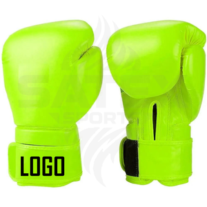 Gants de boxe Muay Thai personnalisables de qualité supérieure en PU, absorbant les chocs, respirants, légers, durables, à lacets - Product Image 1