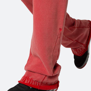 กางเกงวอร์มขาบานของผู้ชายผ้าโพลีเอสเตอร์/ ผ้าฝ้ายผ้าโพลีเอสเตอร์แห้งเร็วระบายอากาศได้ดีสีพื้น - Product Image 5