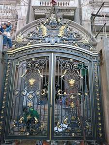 Portail en fer forgé de style moderne, sur mesure, de luxe, pour jardin, villa, école, entrée de hall - Product Image 3