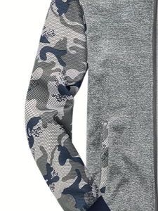 <b>Mens</b> Winter Solid Terry Fabric Quick Dry 100% Cotton Sweatshirt Set Outdoor Sports Hooded <b>Jacket</b> Casual Trendy Two-Piece Set - Product Image 5