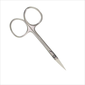 Ciseaux à cuticules vintage en acier inoxydable, prêts à l'emploi, courbés, pour la beauté, la pédicure, les poils du nez, les sourcils et les cils, à lame arrondie - Product Image 5