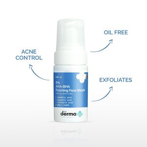 The Derma Co - Limpiador Facial Diario Espumoso con 3% de AHA+BHA - 100 ml |   Controla el Acné |   Exfolia suavemente - Product Image 2