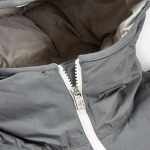 Men's Thick Hooded <b>Puffer</b> <b>Jacket</b> Gray <b>White</b> Windproof Waterproof Breathable Eco-Friendly Polyester Wadding Filled Zipper Closure - Product Image 6