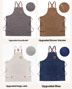 High quality chef kitchen <b>apron</b> with waist fit button closure polyester fabric durable and comfortable for long <b>work</b> hours - Product Image 4