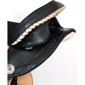 Selle de cowboy western en cuir artisanal haut de gamme, équipement d'équitation personnalisé avec étriers et sangles réglables, fournisseur OEM - Product Image 5