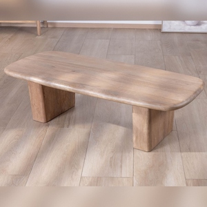 Mesa de centro rectangular Vandana Golden Volume en madera de mango con un diseño limpio y minimalista Orobie - Product Image 3