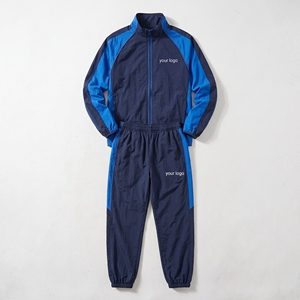 Conjunto deportivo ligero para hombre, cortavientos, con bloques de color, de secado rápido, para correr y entrenar. - Product Image 1