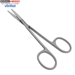 กรรไกรตัดเยื่อไอริส 4.5 นิ้ว ตรง ผลิตจากเยอรมนี ทำจากเหล็กกล้าไร้สนิม คุณภาพสูงพิเศษ สำหรับการผ่าตัด ใช้สำหรับการผ่าตัดเนื้อเยื่อ ได้รับการรับรองมาตรฐาน CE - Product Image 3