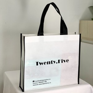 Bolsas de Compras Reutilizables al por Mayor, Económicas, Laminadas, Reciclables, de Tela No Tejida de Polipropileno, con Diseño de Letras, Extra Grandes, para Supermercado - Product Image 4