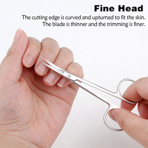 Beauty Equipment Boutique Gold Handle Stainless Steel 9.5 <b>Small</b> Scissors Double Eyelid Express Scissors Professional Stitches - Product Image 5