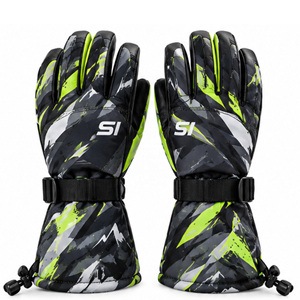 SI Full Finger Ski <b>Gloves</b> Sublimation Print Waterproof Windproof Thermal Adjustable Strap Winter Outdoor Unisex - Product Image 5
