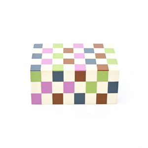 FAIZA CRAFT Boîte de rangement à bijoux carrée moderne de qualité supérieure avec incrustation en résine gravée – Meilleur fournisseur d'Inde - Product Image 5