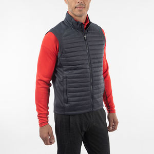 เสื้อกั๊กทรงพองสำหรับผู้ชายมีซิปคอวีแบบทางการแห้งเร็ว - Product Image 1