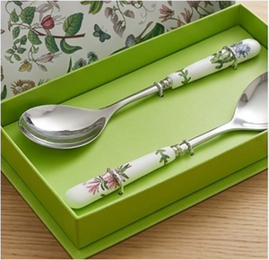 Luxurious Stainless Steel Salad <b>Server</b> With Resin Handle For Household And Gift packing Handcrafted From India - Product Image 6