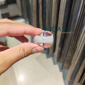 Anillo de Diamantes de Plata 925 y Oro Sólido de 18K, Corte Brillante Redondo, Diamante Cultivado en Laboratorio, Joyería de Compromiso Unisex de Lujo - Product Image 3