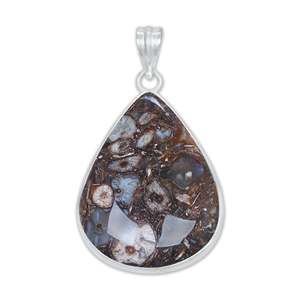 Nouveauté : Magnifique pendentif en agate Turritella multi-formes, en laiton massif et argenté, bijou artisanal pour femme - Product Image 4