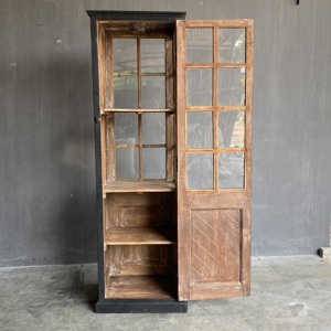 Meilleure collection d'armoires de présentation en bois et verre faites à la main, art himalayen antique - Product Image 3