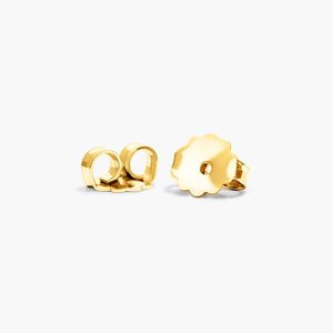 ต่างหูเม็ดเดี่ยวประดับเพชรรูปดอกบัวสีทองคำขาว14K - Product Image 5