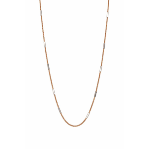 Collier chaîne minimaliste en or rose 18 carats massif, unisexe, élégant, cadeau quotidien, bijoux - Product Image 3